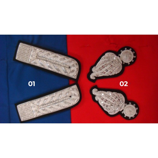ALAMARI RICAMATI E BOMBARDE DA GUS CARABINIERI ALTA UNIFORME