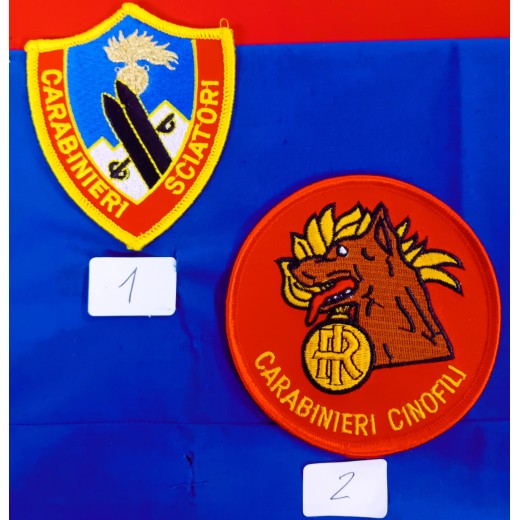 RICAMO CARABINIERI SCIATORI E CARABINIERI NUCLEO CINOFILO RICAMATI