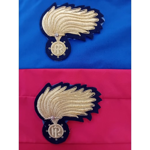 FIAMMA CARABINIERI DORATA  RICAMATA CLASSICA STILE ANNI 90 