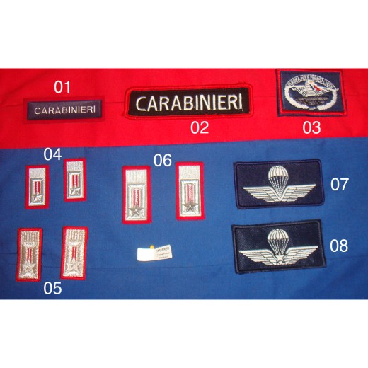 BUFFETTERIA VARIA PER JAKET e TUTA OP CARABINIERI 