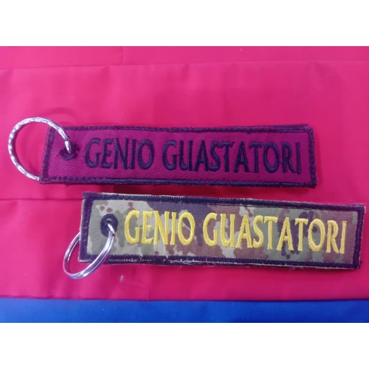 PORTACHIAVE RICAMATO GENIO GUASTATORI (2 VERSIONI)