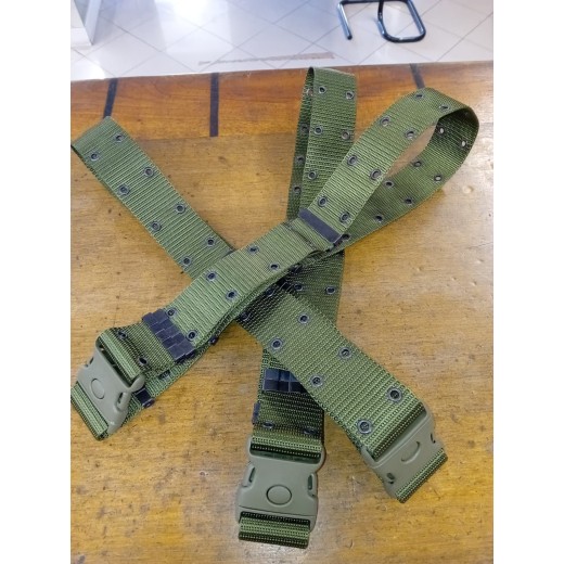 CINTURONE ESERCITO ITALIANO CON FIBBIA CON BOTTONE SICUREZZA VERDE "NAJA"